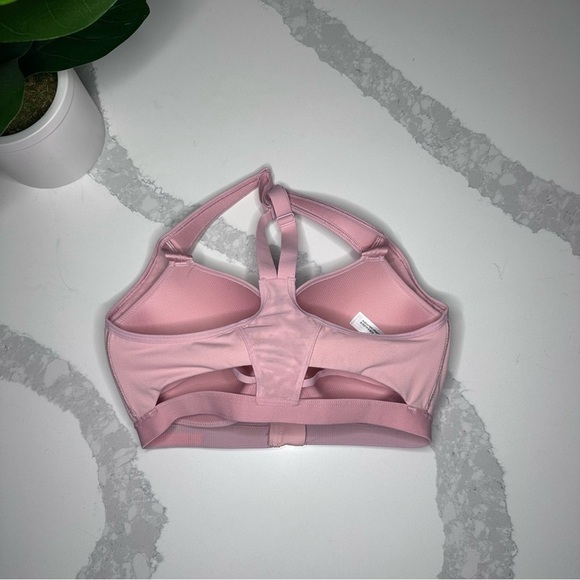 Victoria's Secret Knockout Light‎ Pink Sports Bra with Front Black Zipper 32DD - Picture 5 of 16